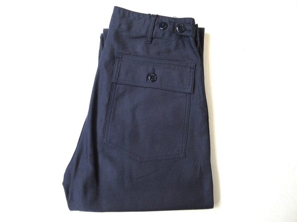 画像1: EMPIRE & SONS   　MILITARY SLUB BACK SATTEN FATIGUE PANTS         NAVY (1)