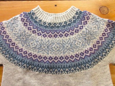 画像2: James Charlotte FAIRISLE YOKE セーター LT.GREY