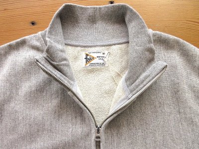 画像3: FELCO  　CLASSIC FIT 16oz TERRY           インバースウィーブ ハイネックジャケット      TWISTED GREY