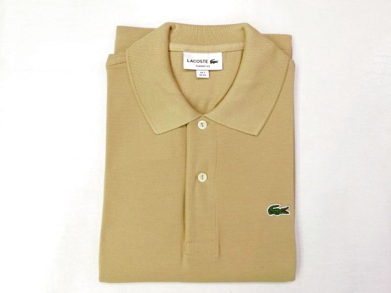 ラコステ L１２１２半袖ポロシャツ beige-02S(ベージュ